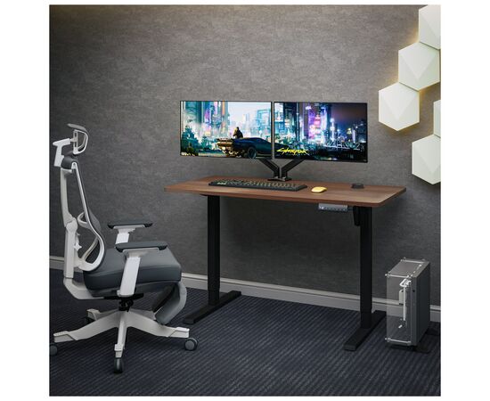 Компьютерный стол Mealux PowerDesk Energy Walnut з електрорегулюванням висоти (EVO-201 Energy Walnut/B), изображение 4 Компьютерный стол Mealux PowerDesk Energy Walnut з електрорегулюванням висоти (EVO-201 Energy Walnut/B), изображение 4