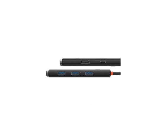 Концентратор Baseus USB-C 5-in-1 HDMI + 3xUSB 3.0 + PD black (WKQX040001), изображение 5 Концентратор Baseus USB-C 5-in-1 HDMI + 3xUSB 3.0 + PD black (WKQX040001), изображение 5