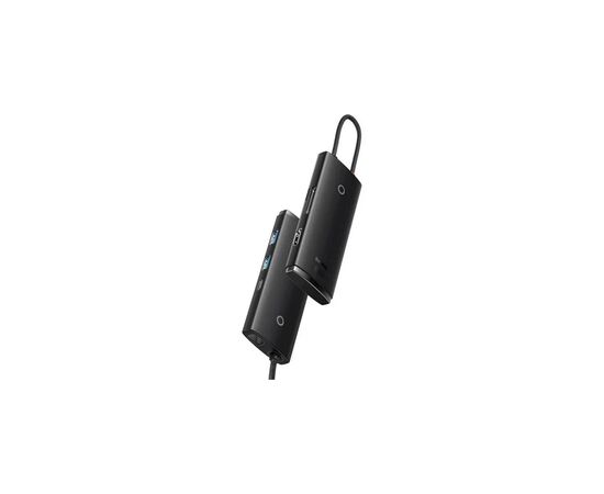 Концентратор Baseus USB-C 6-in-1 HDMI + 2xUSB 3.0 + PD + SD/TF black (WKQX050101), изображение 3 Концентратор Baseus USB-C 6-in-1 HDMI + 2xUSB 3.0 + PD + SD/TF black (WKQX050101), изображение 3