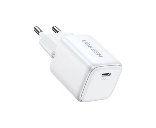 Зарядное устройство Ugreen USB-C PD20W GaN CD318 white (15324), изображение 2 Зарядное устройство Ugreen USB-C PD20W GaN CD318 white (15324), изображение 2