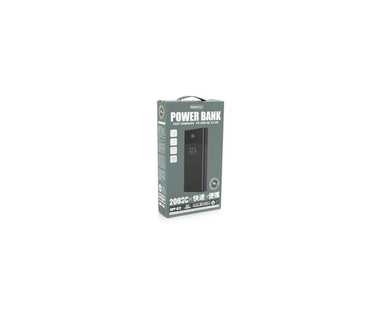 Батарея универсальная Remax 20000mAh, 20W, 2*USB+Type-C, Black (RPP-672), изображение 4 Батарея универсальная Remax 20000mAh, 20W, 2*USB+Type-C, Black (RPP-672), изображение 4