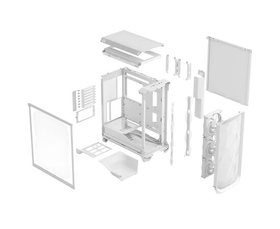 Корпус Fractal Design Meshify 3 White TG CT (FD-C-MES3A-04), изображение 11 Корпус Fractal Design Meshify 3 White TG CT (FD-C-MES3A-04), изображение 11