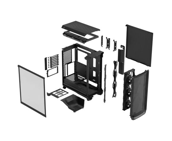 Корпус Fractal Design Meshify 3 Black TG LT (FD-C-MES3A-02), изображение 11 Корпус Fractal Design Meshify 3 Black TG LT (FD-C-MES3A-02), изображение 11