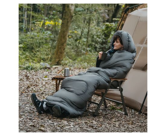 Спальный мешок Naturehike з капюшоном Clear Sky CNK2450WS042, сірий (6927595792049), изображение 11