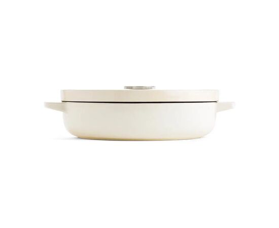 Сотейник KitchenAid Cast Iron чавунний з кришкою, 26 см, 2,77 л, мигдалевий крем (CC009010-001), изображение 3 Сотейник KitchenAid Cast Iron чавунний з кришкою, 26 см, 2,77 л, мигдалевий крем (CC009010-001), изображение 3