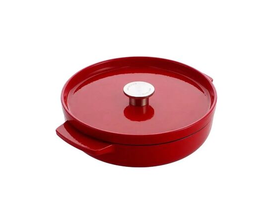 Сотейник KitchenAid Cast Iron чавунний з кришкою, 26 см, 2,77 л, червоний (CC009009-001) Сотейник KitchenAid Cast Iron чавунний з кришкою, 26 см, 2,77 л, червоний (CC009009-001)