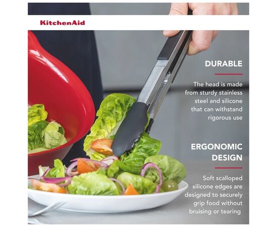 Щипцы кухонные KitchenAid Universal, 30,9 см, чорний (KQG205OHOBE), изображение 9 Щипцы кухонные KitchenAid Universal, 30,9 см, чорний (KQG205OHOBE), изображение 9