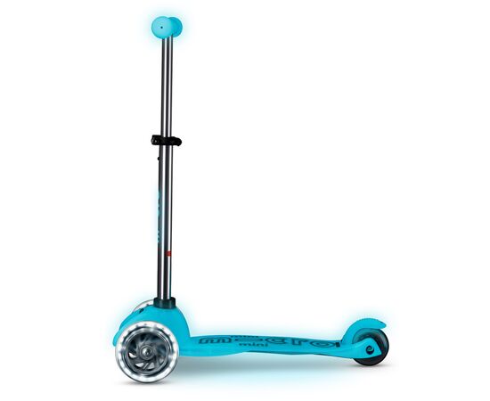 Самокат Micro Mini Deluxe Glow LED льодовик аква (MMD218), изображение 2 Самокат Micro Mini Deluxe Glow LED льодовик аква (MMD218), изображение 2