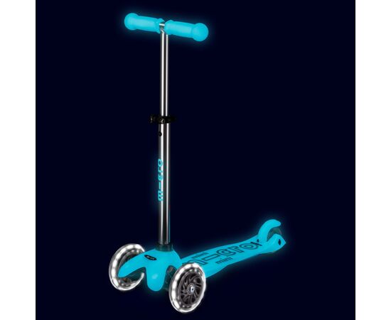 Самокат Micro Mini Deluxe Glow LED льодовик аква (MMD218), изображение 6 Самокат Micro Mini Deluxe Glow LED льодовик аква (MMD218), изображение 6
