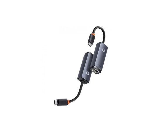 Адаптер USB-C to RJ45 Ethernet 1000Mbps Lite Series Baseus (WKQX000313), изображение 2 Адаптер USB-C to RJ45 Ethernet 1000Mbps Lite Series Baseus (WKQX000313), изображение 2