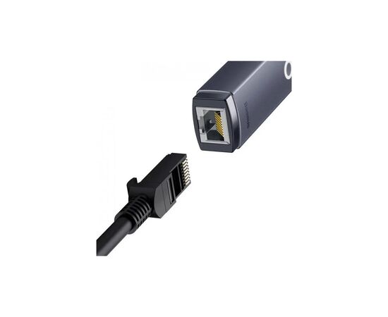 Адаптер USB-C to RJ45 Ethernet 1000Mbps Lite Series Baseus (WKQX000313), изображение 3 Адаптер USB-C to RJ45 Ethernet 1000Mbps Lite Series Baseus (WKQX000313), изображение 3