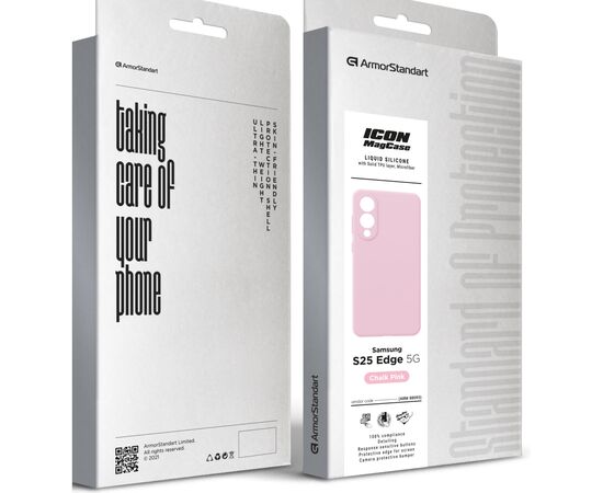 Чохол до мобільного телефона Armorstandart ICON2 MagCase Samsung S25 Edge 5G Chalk Pink (ARM88093), зображення 2