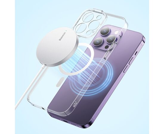 Зарядний пристрій Baseus Simple Mini3 Magnetic Wireless Charger 15W Silver (CCJJ040012), зображення 12 Зарядний пристрій Baseus Simple Mini3 Magnetic Wireless Charger 15W Silver (CCJJ040012), зображення 12