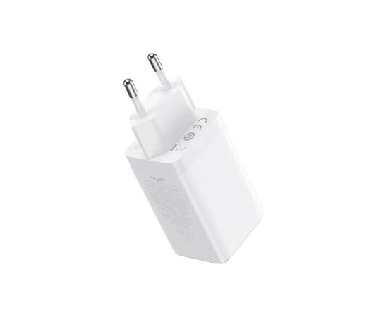 Зарядний пристрій Baseus 2xUSB-C 65W + 1xUSB GaN + cable USB-C to USB-C 100W 1.0m white (CCGP120202), зображення 3 Зарядний пристрій Baseus 2xUSB-C 65W + 1xUSB GaN + cable USB-C to USB-C 100W 1.0m white (CCGP120202), зображення 3