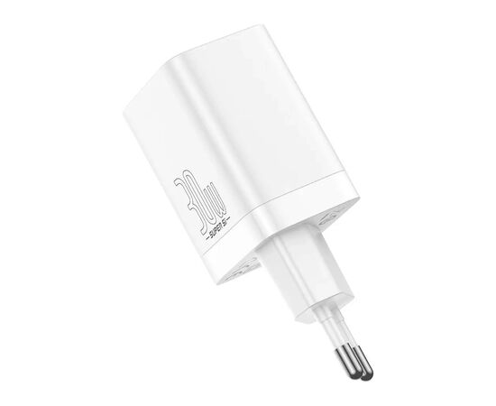 Зарядний пристрій Baseus 1xUSB-C 30W + 1xUSB white (CCSUPP-E02), зображення 3 Зарядний пристрій Baseus 1xUSB-C 30W + 1xUSB white (CCSUPP-E02), зображення 3