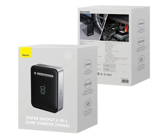 Пуско зарядний пристрій Baseus Super Energy 2-in-1 Jump Starter1000ABlack (CGCN000001), зображення 6 Пуско зарядний пристрій Baseus Super Energy 2-in-1 Jump Starter1000ABlack (CGCN000001), зображення 6