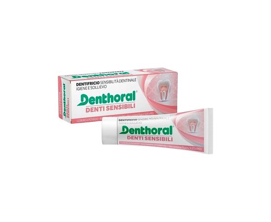 Зубная паста Denthoral Dentifricio Sensitive Teeth Для чувствительных зубов 75 мл (8002185041405) Зубная паста Denthoral Dentifricio Sensitive Teeth Для чувствительных зубов 75 мл (8002185041405)