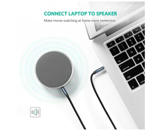 Кабель мультимедийный 3.5mm M to 3.5mm M 2.0m AV112 blue Ugreen (10687), изображение 3 Кабель мультимедийный 3.5mm M to 3.5mm M 2.0m AV112 blue Ugreen (10687), изображение 3