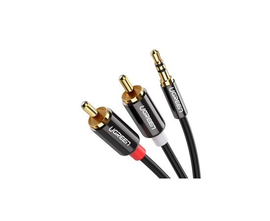 Кабель мультимедийный 3.5mm M to 2xRCA M 2.0m AV116 black Ugreen (10584) Кабель мультимедийный 3.5mm M to 2xRCA M 2.0m AV116 black Ugreen (10584)