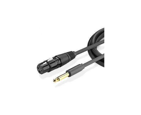 Кабель мультимедийный 6.35mm M to XLR F 5.0m AV131 black Ugreen (20721) Кабель мультимедийный 6.35mm M to XLR F 5.0m AV131 black Ugreen (20721)