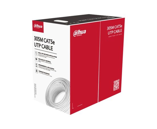 Кабель сетевой Dahua UTP 305м, cat.5e, CU, 4*2*0,5, PVC (DH-PFM920I-5EU-U) Кабель сетевой Dahua UTP 305м, cat.5e, CU, 4*2*0,5, PVC (DH-PFM920I-5EU-U)