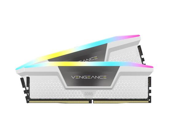 Модуль памяти для компьютера DDR5 64GB (2x32GB) 6000 MHz Vengeance RGB White Corsair (CMH64GX5M2B6000Z30W), изображение 4 Модуль памяти для компьютера DDR5 64GB (2x32GB) 6000 MHz Vengeance RGB White Corsair (CMH64GX5M2B6000Z30W), изображение 4