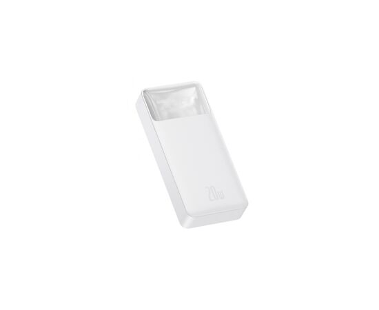 Батарея универсальная Baseus Bipow 20000mAh, Input(microUSB,Type-C), Output(2хUSB,Type-C), White (PPBD20K), изображение 3 Батарея универсальная Baseus Bipow 20000mAh, Input(microUSB,Type-C), Output(2хUSB,Type-C), White (PPBD20K), изображение 3