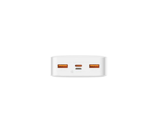Батарея универсальная Baseus Bipow 20000mAh, Input(microUSB,Type-C), Output(2хUSB,Type-C), White (PPBD20K), изображение 5 Батарея универсальная Baseus Bipow 20000mAh, Input(microUSB,Type-C), Output(2хUSB,Type-C), White (PPBD20K), изображение 5
