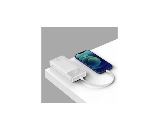 Батарея универсальная Baseus Bipow 20000mAh, Input(microUSB,Type-C), Output(2хUSB,Type-C), White (PPBD20K), изображение 8 Батарея универсальная Baseus Bipow 20000mAh, Input(microUSB,Type-C), Output(2хUSB,Type-C), White (PPBD20K), изображение 8