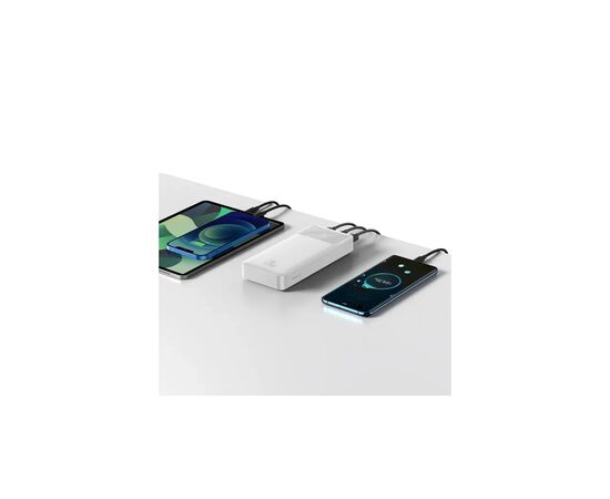 Батарея универсальная Baseus Bipow 20000mAh, Input(microUSB,Type-C), Output(2хUSB,Type-C), White (PPBD20K), изображение 9 Батарея универсальная Baseus Bipow 20000mAh, Input(microUSB,Type-C), Output(2хUSB,Type-C), White (PPBD20K), изображение 9