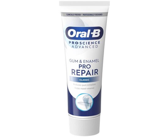 Зубна паста Oral-B Pro-Science Відновлення ясен та емалі Класична 75 мл (8700216028028), зображення 3 Зубна паста Oral-B Pro-Science Відновлення ясен та емалі Класична 75 мл (8700216028028), зображення 3