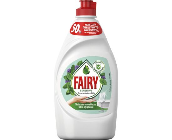 Средство для ручного мытья посуды Fairy Sensitive Чайное дерево и мята 450 мл (8006530111621) Средство для ручного мытья посуды Fairy Sensitive Чайное дерево и мята 450 мл (8006530111621)