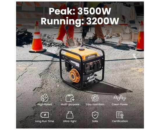 Генератор maXpeedingRODS MXR4500i (3,5 kW), 220V, 50Hz, 7.5л, ручной запуск (mxr4500i), изображение 4 Генератор maXpeedingRODS MXR4500i (3,5 kW), 220V, 50Hz, 7.5л, ручной запуск (mxr4500i), изображение 4