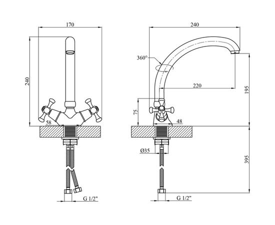 Змішувач Kroner Rhein-C032 (CV017352), зображення 7 Змішувач Kroner Rhein-C032 (CV017352), зображення 7