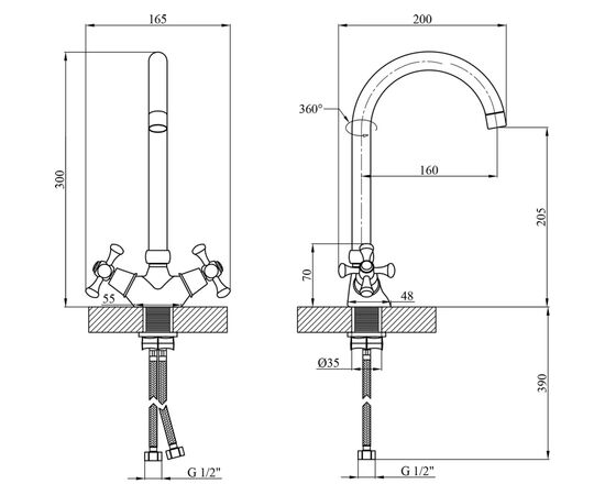 Змішувач Kroner Rhein-C034 (CV018616), зображення 7 Змішувач Kroner Rhein-C034 (CV018616), зображення 7