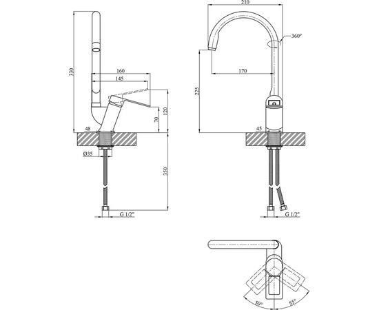 Змішувач Kroner Zenda-SCH030 (CV022960), зображення 7 Змішувач Kroner Zenda-SCH030 (CV022960), зображення 7