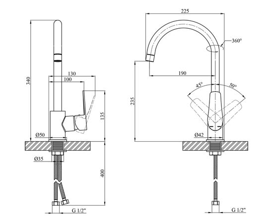 Змішувач Kroner Brocken-C030 (CV023600), зображення 9 Змішувач Kroner Brocken-C030 (CV023600), зображення 9