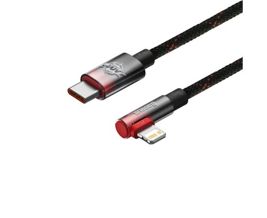 Дата кабель USB-C to Lightning 2.0m 20W black/red Baseus (CAVP000320), зображення 3 Дата кабель USB-C to Lightning 2.0m 20W black/red Baseus (CAVP000320), зображення 3