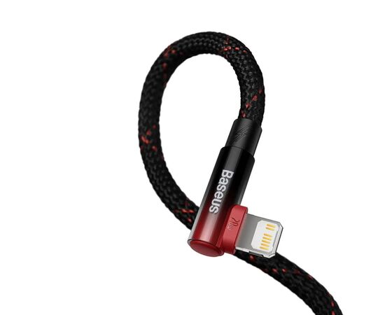 Дата кабель USB-C to Lightning 2.0m 20W black/red Baseus (CAVP000320), зображення 4 Дата кабель USB-C to Lightning 2.0m 20W black/red Baseus (CAVP000320), зображення 4