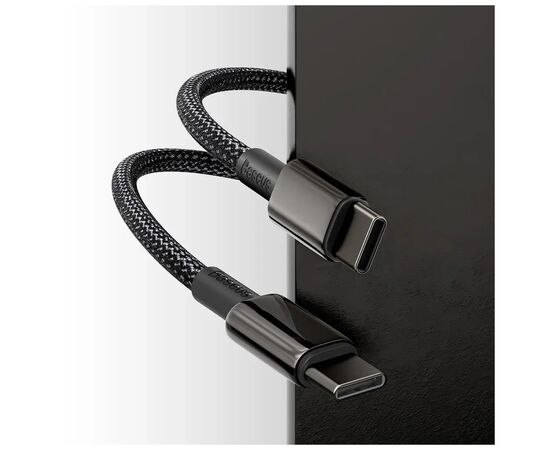 Дата кабель USB-C to USB-C 1.0m 100W black Baseus (CATWJ-01), зображення 10 Дата кабель USB-C to USB-C 1.0m 100W black Baseus (CATWJ-01), зображення 10