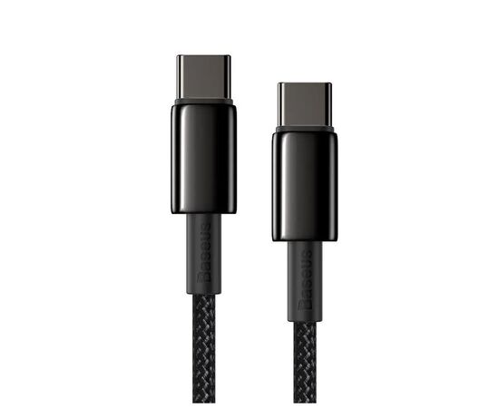 Дата кабель USB-C to USB-C 1.0m 100W black Baseus (CATWJ-01), зображення 3 Дата кабель USB-C to USB-C 1.0m 100W black Baseus (CATWJ-01), зображення 3
