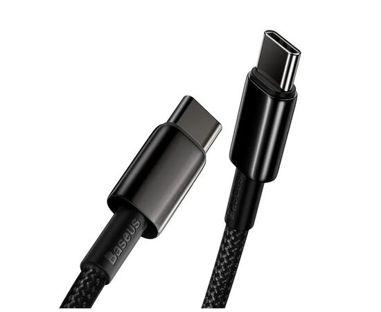 Дата кабель USB-C to USB-C 1.0m 100W black Baseus (CATWJ-01), зображення 4 Дата кабель USB-C to USB-C 1.0m 100W black Baseus (CATWJ-01), зображення 4