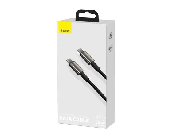 Дата кабель USB-C to USB-C 1.0m 100W black Baseus (CATWJ-01), зображення 6 Дата кабель USB-C to USB-C 1.0m 100W black Baseus (CATWJ-01), зображення 6