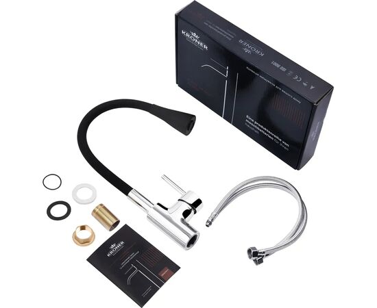 Смеситель Kroner Kuche-C031BLK (CV024338), изображение 8 Смеситель Kroner Kuche-C031BLK (CV024338), изображение 8