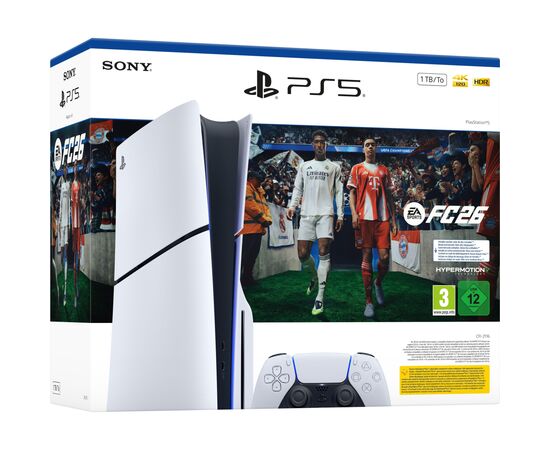 Игровая консоль Sony Playstation 5 Slim Blu-ray 825GB (+EA SPORTS FC 26) (1000049854), изображение 2 Игровая консоль Sony Playstation 5 Slim Blu-ray 825GB (+EA SPORTS FC 26) (1000049854), изображение 2