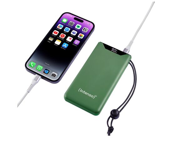 Батарея универсальная Intenso F10000 10000mAh QC3.0 green (7332037), изображение 3 Батарея универсальная Intenso F10000 10000mAh QC3.0 green (7332037), изображение 3