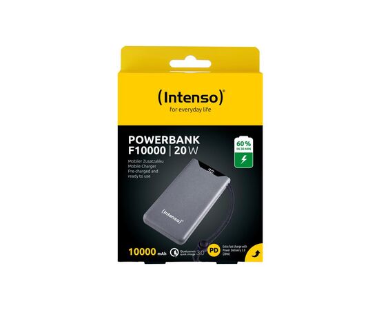 Батарея универсальная Intenso F10000 10000mAh QC3.0 grey (7332034), изображение 3 Батарея универсальная Intenso F10000 10000mAh QC3.0 grey (7332034), изображение 3