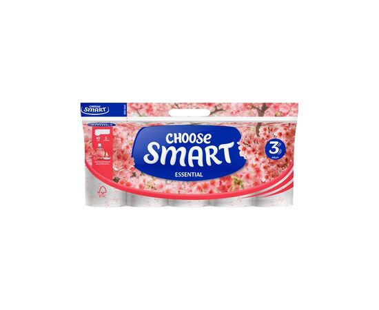 Туалетная бумага Smart Tissue Essential Peach 3 слоя 10 рулонов (5944582100138)