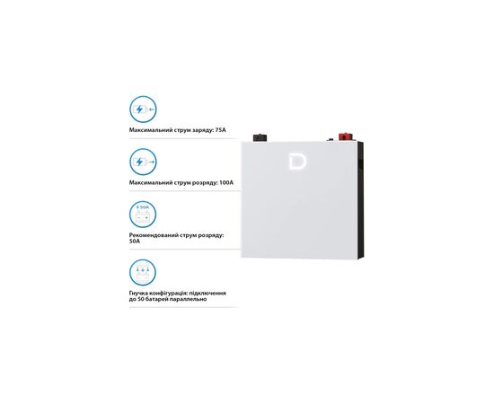 Батарея LiFePo4 Dyness DL5.0C Pro 51.2V - 100Ah (DL5.0C Pro), изображение 4 Батарея LiFePo4 Dyness DL5.0C Pro 51.2V - 100Ah (DL5.0C Pro), изображение 4