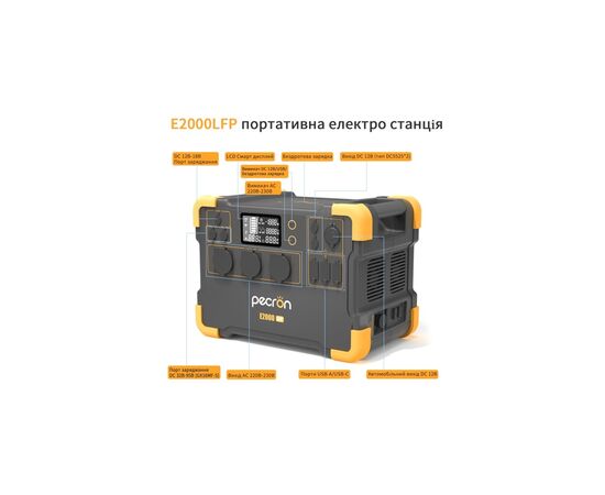 Зарядна станція Pecron E2000LFP 1920Wh (E2000LFP), зображення 3 Зарядна станція Pecron E2000LFP 1920Wh (E2000LFP), зображення 3